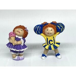 Vintage 1984 Cabbage Patch Kids Red Hair Figures Cheerleader Ice Cream Girl